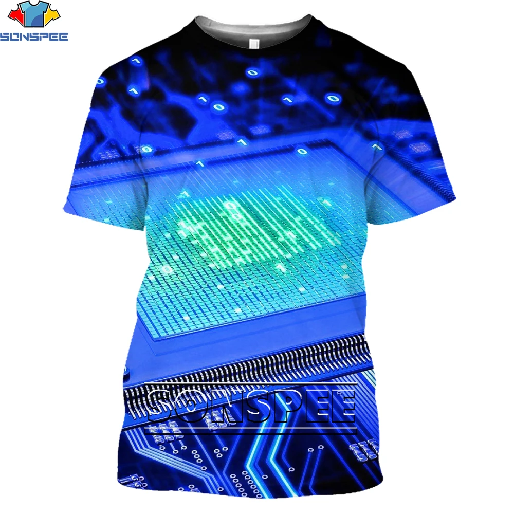 SONSPEE Circuit Board 3D Printing T-shirt Men And Women Summer Leisure Electronic Chip Short-sleeved Harajuku Street Oversized T
SONSPEE Circuit Board 3D Printing T-shirt Men And Women Summer Leisure Electronic Chip Short-sleeved Harajuku Street Oversized T