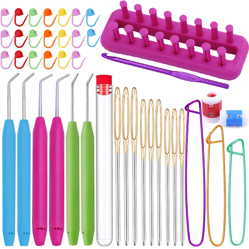 LMDZ 42 Pcs Crochet Hooks Set Knitting Kit Knitting Needles Weaving Machine Toys For Kid Adult Knitting Machine
LMDZ 42 Pcs Crochet Hooks Set Knitting Kit Knitting Needles Weaving Machine Toys For Kid Adult Knitting Machine