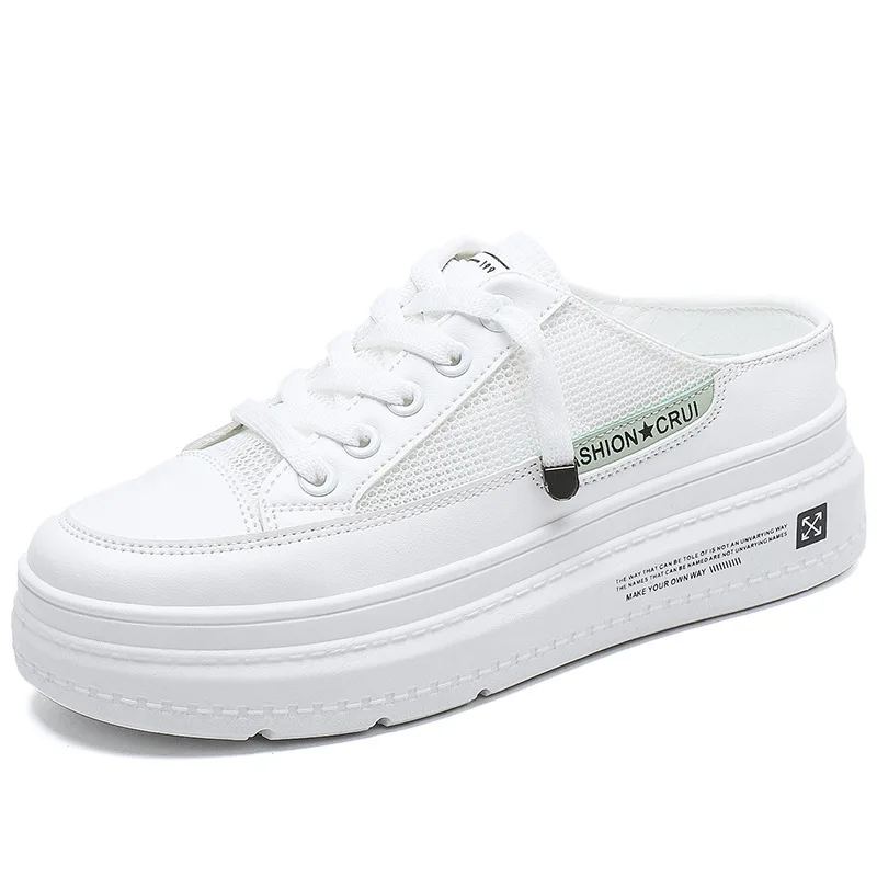 Half Slipper Female 2021 New Summer Lazy Person Thick Sole Increase Half Support Shoe Platform Shoes for Women Tenis De Mujer
Half Slipper Female 2021 New Summer Lazy Person Thick Sole Increase Half Support Shoe Platform Shoes for Women Tenis De Mujer