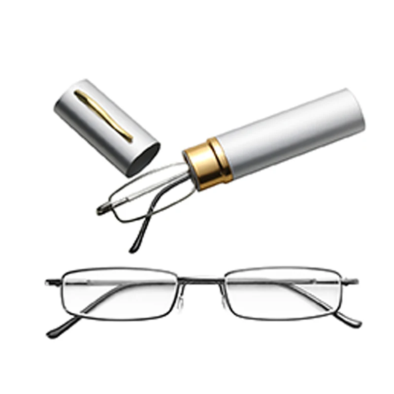 CNYAJU Unisex Mini Portable Metal Frame Reading Glasses With Metal Case Hot Slim Eyeglasses Vision Care Reader Spectacles 
CNYAJU Unisex Mini Portable Metal Frame Reading Glasses With Metal Case Hot Slim Eyeglasses Vision Care Reader Spectacles