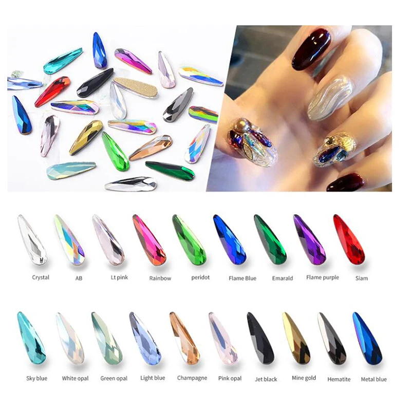 50Pcs Water Drop Nail Rhinestones Flat Bottom Crystal Shiny Strass Stones Melon Seeds Diamond Nail Art Decor Manicure Tools3*10
50Pcs Water Drop Nail Rhinestones Flat Bottom Crystal Shiny Strass Stones Melon Seeds Diamond Nail Art Decor Manicure Tools3*10