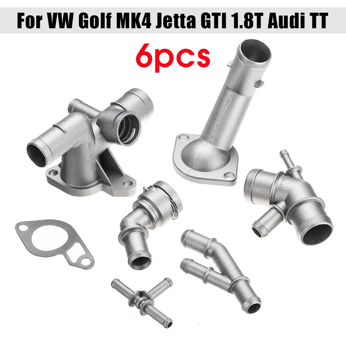 

Фланец охлаждающей жидкости для VW Golf MK4 Jetta GTI 1,8 T 2000-2005, Audi TT 2000-2002, 6 шт.