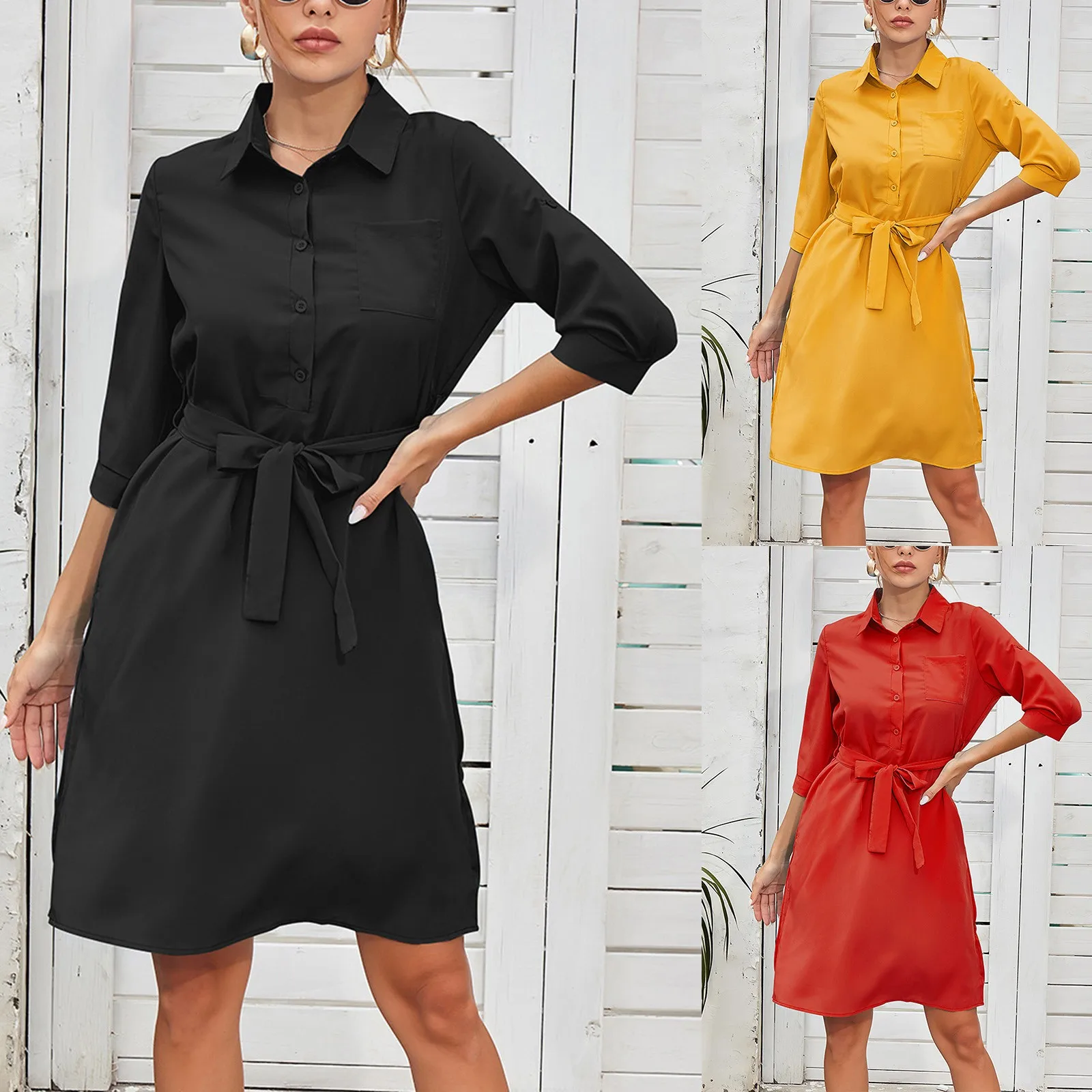 Vintage Elegant Dress Women's Korean Fashion Casual V-neck Half Sleeve Strap Open Back Sexy Shirt Dress Mini Robe De Soiree#g
Vintage Elegant Dress Women's Korean Fashion Casual V-neck Half Sleeve Strap Open Back Sexy Shirt Dress Mini Robe De Soiree#g