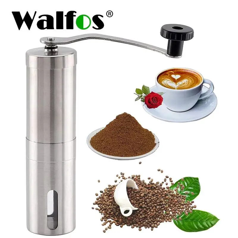 WALFOS Silver Coffee Grinder Mini Stainless Steel Hand Manual Handmade Coffee Bean Grinders Mill Kitchen Grinding Coffee Making
WALFOS Silver Coffee Grinder Mini Stainless Steel Hand Manual Handmade Coffee Bean Grinders Mill Kitchen Grinding Coffee Making