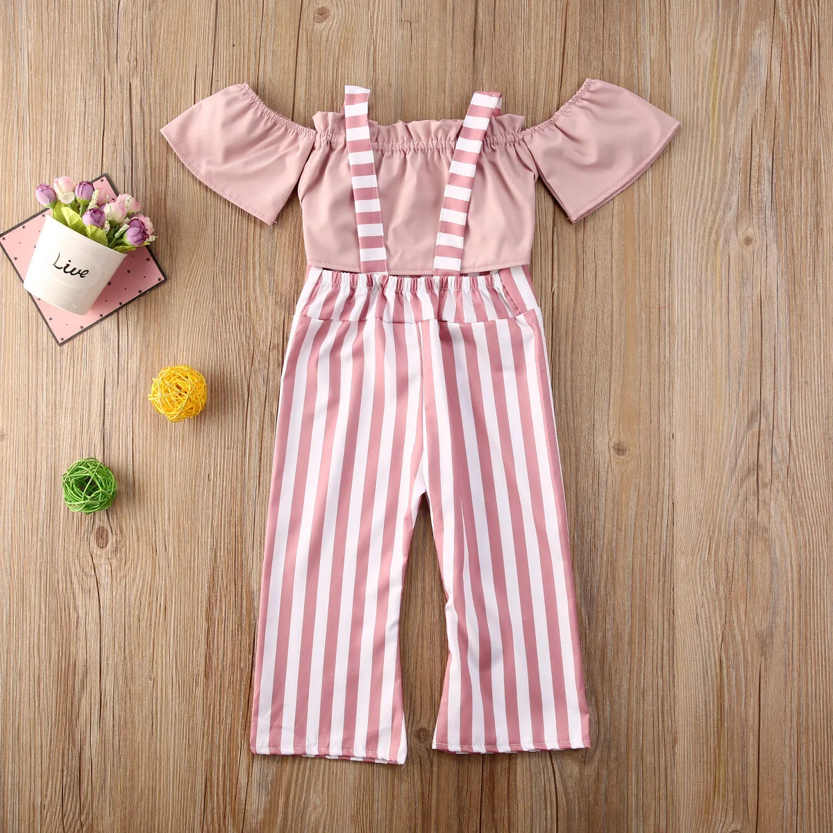 Toddler Baby Girl 6M-5T Summer 2pcs Suit Set for Girls Solid Color Boat Neck Short Sleeve Short Top+Striped Suspender Trousers
Toddler Baby Girl 6M-5T Summer 2pcs Suit Set for Girls Solid Color Boat Neck Short Sleeve Short Top+Striped Suspender Trousers