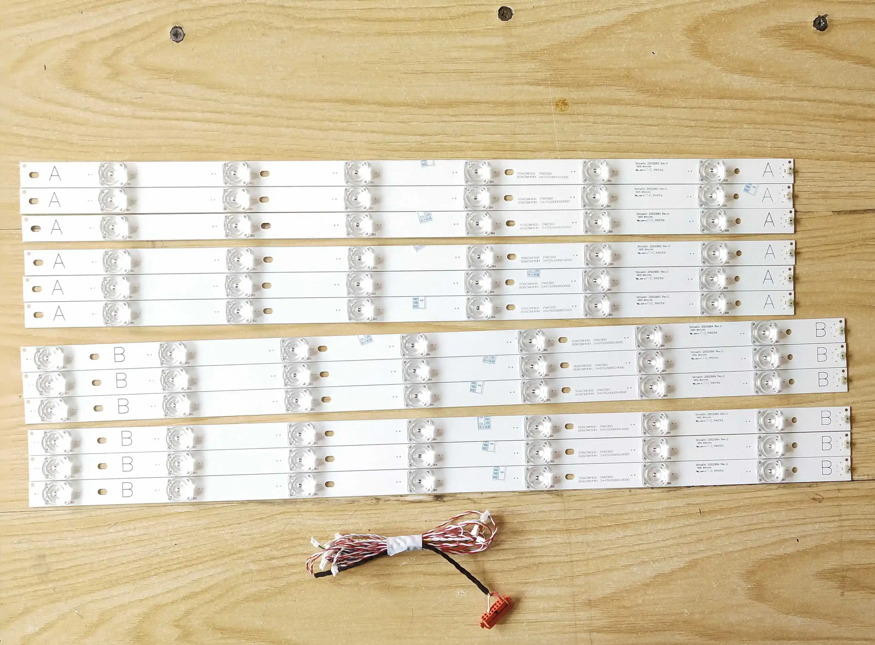 LED strip 6/7 lamp for Sam sung 55"TV UUA55KUF30ZJ A55KU6100 BOEI550WQ1 Shine On 2D02984 2D02983 Rev.G UA55KUF30 UA55MUF30
LED strip 6/7 lamp for Sam sung 55"TV UUA55KUF30ZJ A55KU6100 BOEI550WQ1 Shine On 2D02984 2D02983 Rev.G UA55KUF30 UA55MUF30