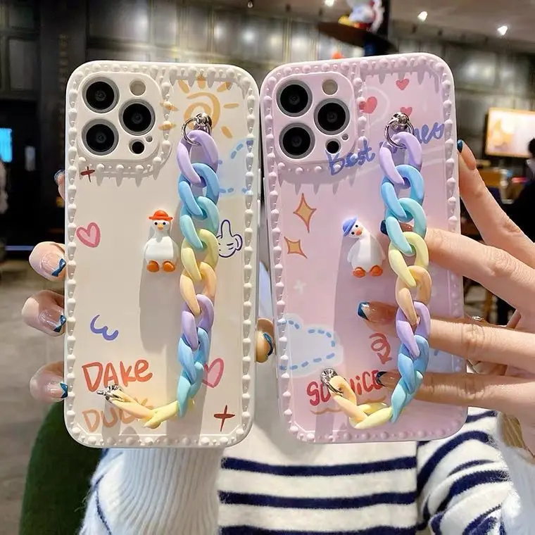 Duck Case for IPhone 11 Pro Max XR IPhone 7 8 X XS Max Chain Mobile Phone Cartoon Cover Bumper Full Coques
Duck Case for IPhone 11 Pro Max XR IPhone 7 8 X XS Max Chain Mobile Phone Cartoon Cover Bumper Full Coques