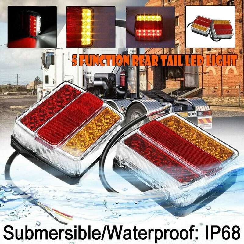2Pcs 12V 16 LED Marine Trailer Truck Tail Light Waterproof LED Stop Brake Lights Turn Signal Light License Plate Light
2Pcs 12V 16 LED Marine Trailer Truck Tail Light Waterproof LED Stop Brake Lights Turn Signal Light License Plate Light