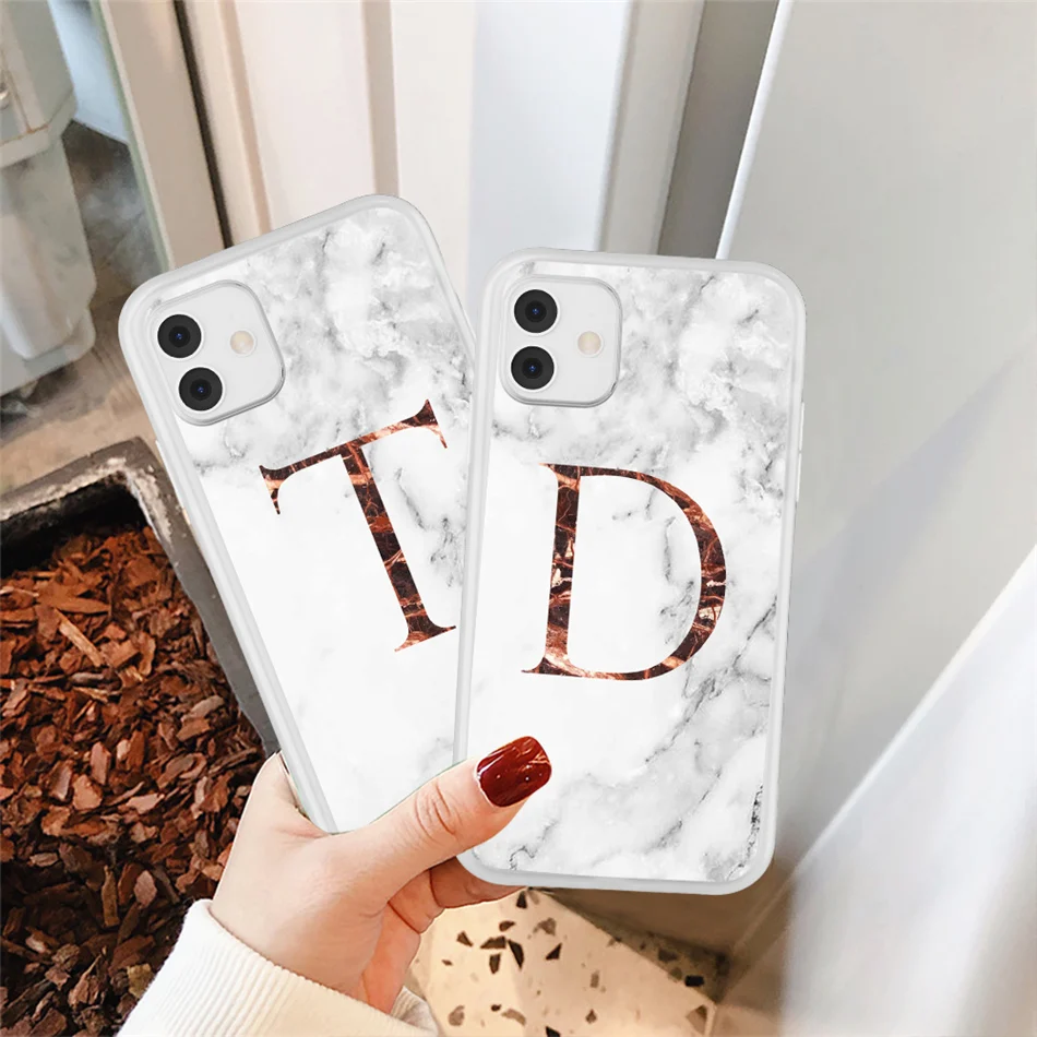 Phone Case For iPhone 12 11 Pro Max 7 8 Plus X XS Max XR SE 2020 12 Mini Matte Marble Initial Letter Soft Protection Back Cover 
Phone Case For iPhone 12 11 Pro Max 7 8 Plus X XS Max XR SE 2020 12 Mini Matte Marble Initial Letter Soft Protection Back Cover