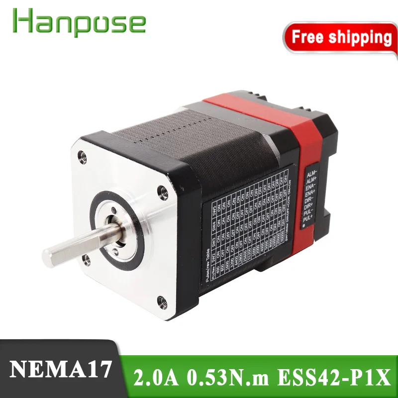 5pcs NEMA17 Servo-stepper motor 0.53N.m 2.0A ESS42-P1X-48MM Closed loop Integrated servo Stepper motor with driver & drive H
5pcs NEMA17 Servo-stepper motor 0.53N.m 2.0A ESS42-P1X-48MM Closed loop Integrated servo Stepper motor with driver & drive H