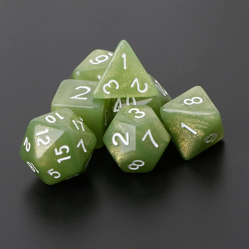 7Pcs Flickering Polyhedral Dice For Dragon Pathfinder D20 D12 2xD10 D8 D6 D4 
7Pcs Flickering Polyhedral Dice For Dragon Pathfinder D20 D12 2xD10 D8 D6 D4