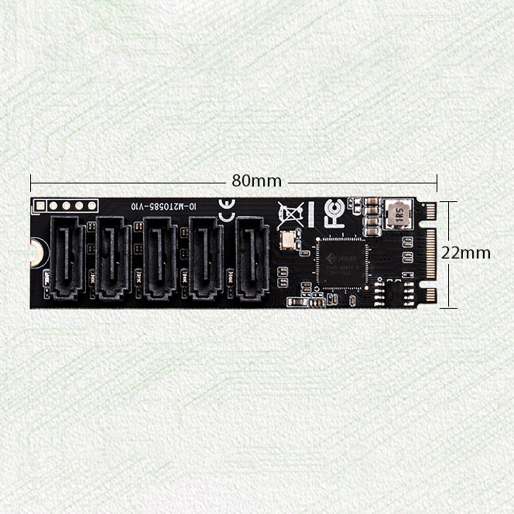 M.2 (PCIe 3.0) to 5 Ports SATA III 6G SSD Adapter with SATAIII Cable Support UEFI M.2 PCIE 3.0 to 5 Ports SATA Adapter 6G
M.2 (PCIe 3.0) to 5 Ports SATA III 6G SSD Adapter with SATAIII Cable Support UEFI M.2 PCIE 3.0 to 5 Ports SATA Adapter 6G