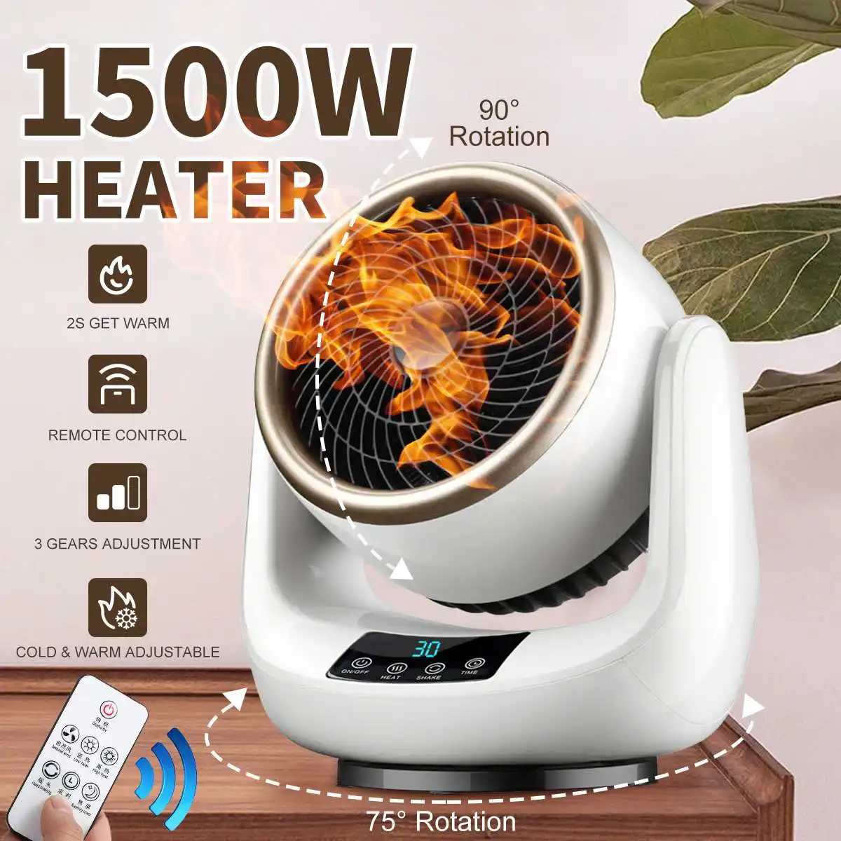 1500W Mini Portable Electric Heater Desktop Heating Warm Air Heater 3Gears Adjustable Home Office Bathroom Radiator Warmer Fan
1500W Mini Portable Electric Heater Desktop Heating Warm Air Heater 3Gears Adjustable Home Office Bathroom Radiator Warmer Fan