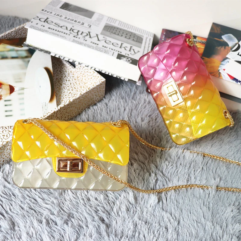 2020 Summer New Women's Bag Fashion Chain Colorful Jelly Bag Shoulder Diagonal Leisure Gradient Lingge Small Fragrance
2020 Summer New Women's Bag Fashion Chain Colorful Jelly Bag Shoulder Diagonal Leisure Gradient Lingge Small Fragrance