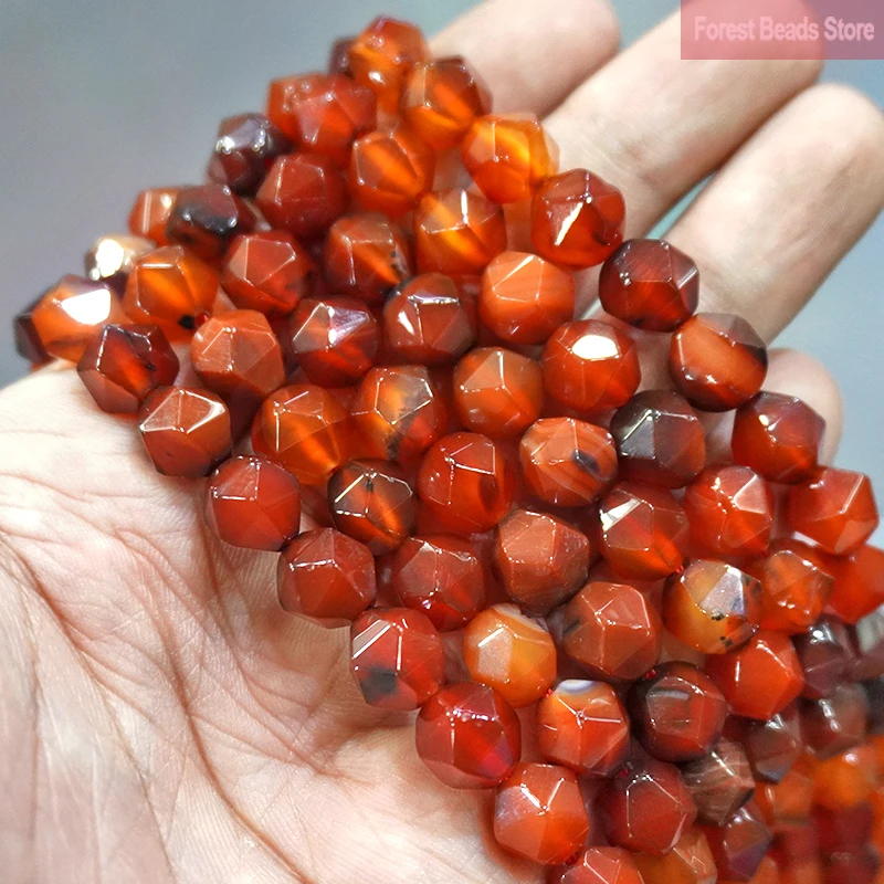 

Natural Faceted Dream Fantasy Agates Spacers Loose Beads DIY Charms Bracelet Necklace for Jewelry Making 15" Strand 6 8 10MM