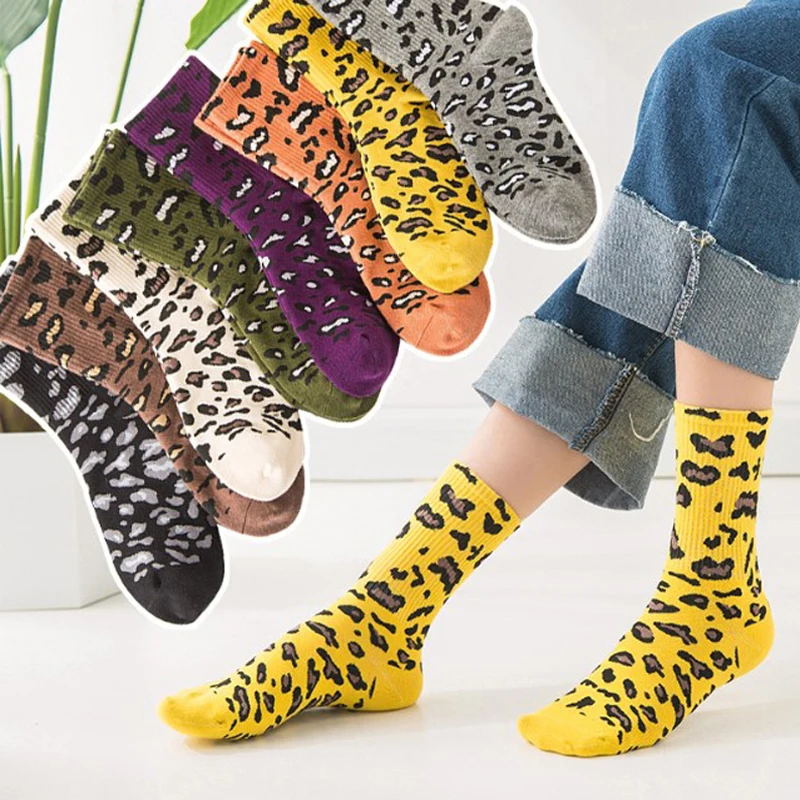 Cotton Women Long Socks Fun Leopard Men Autumn Striped Sport Casual Crew Character Unique Heap Sockken
Cotton Women Long Socks Fun Leopard Men Autumn Striped Sport Casual Crew Character Unique Heap Sockken