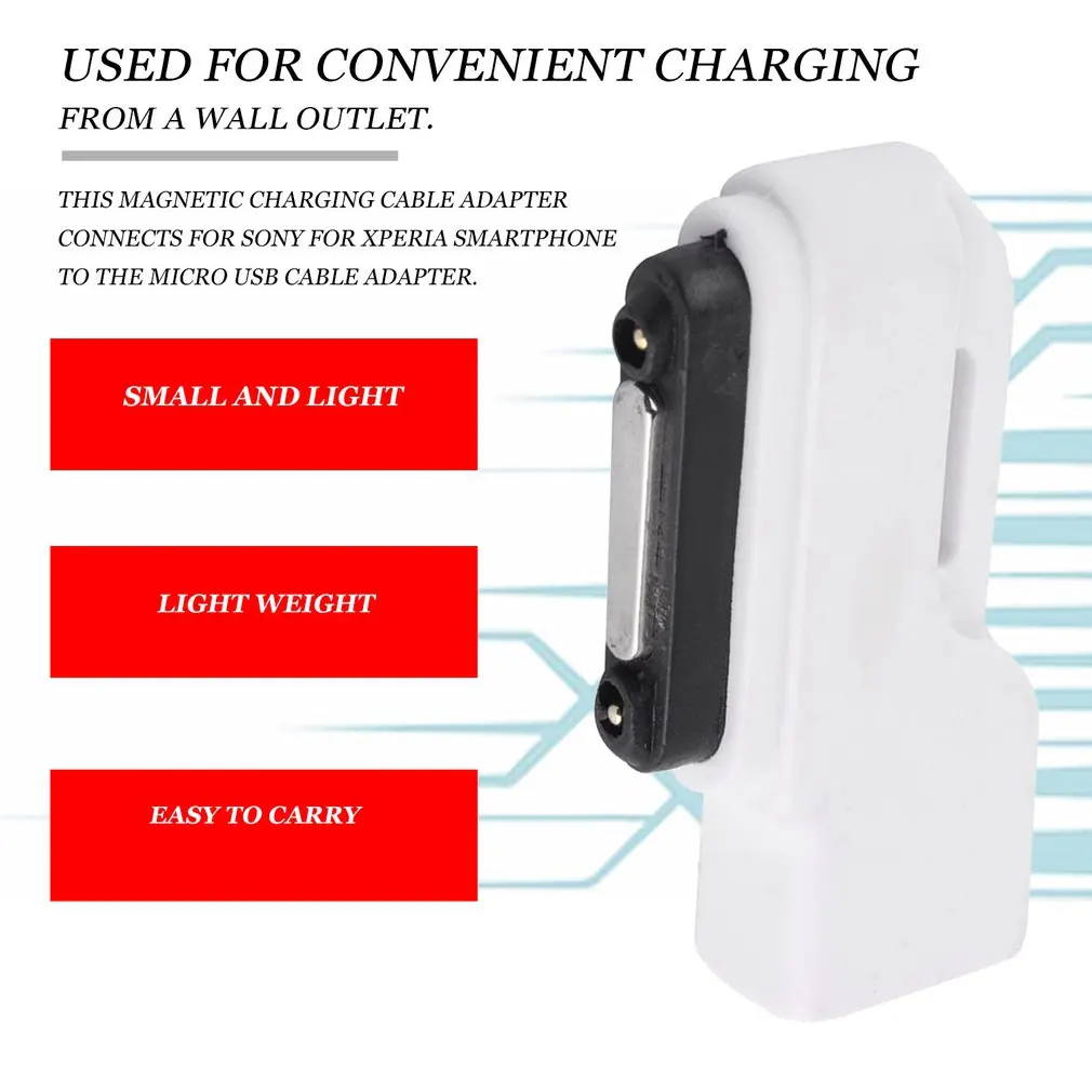 Micro USB To Magnetic Charging Charger Dock Adapter For Sony Xperia Z1/Z2/Z3 Portable Light Weight Convenient Carry
Micro USB To Magnetic Charging Charger Dock Adapter For Sony Xperia Z1/Z2/Z3 Portable Light Weight Convenient Carry