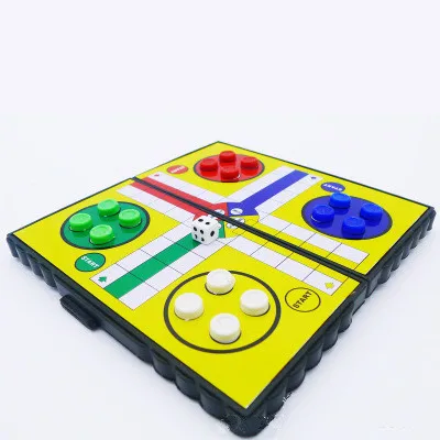 Small box portable children's toys casual puzzle folding with magnetic flying ludo chess game chess
Small box portable children's toys casual puzzle folding with magnetic flying ludo chess game chess