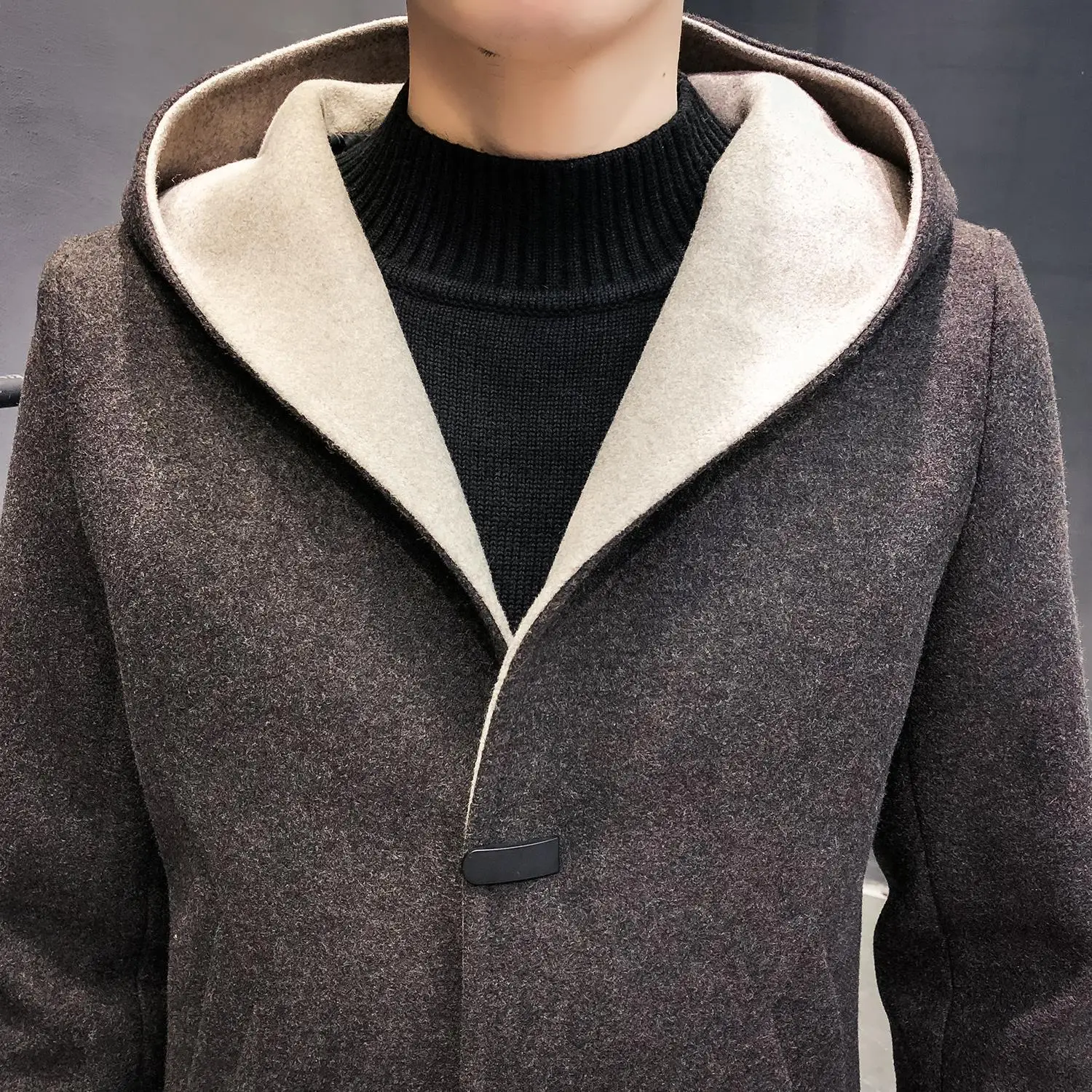 Men with cotton windbreaker male hooded winter with thick woolen cloth coat of cultivate one 's morality male cloth coat
Men with cotton windbreaker male hooded winter with thick woolen cloth coat of cultivate one 's morality male cloth coat