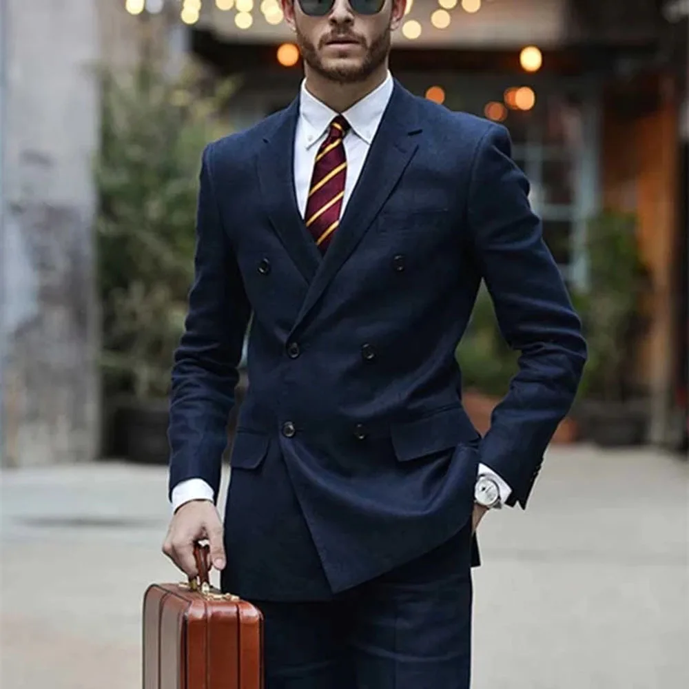 Popular Summer Blue Groomsman Slim Fit Men Wedding Suits Blazer Pants 2021 Evening Party Tuxedos Double Breasted Peak Lape ML142
Popular Summer Blue Groomsman Slim Fit Men Wedding Suits Blazer Pants 2021 Evening Party Tuxedos Double Breasted Peak Lape ML142