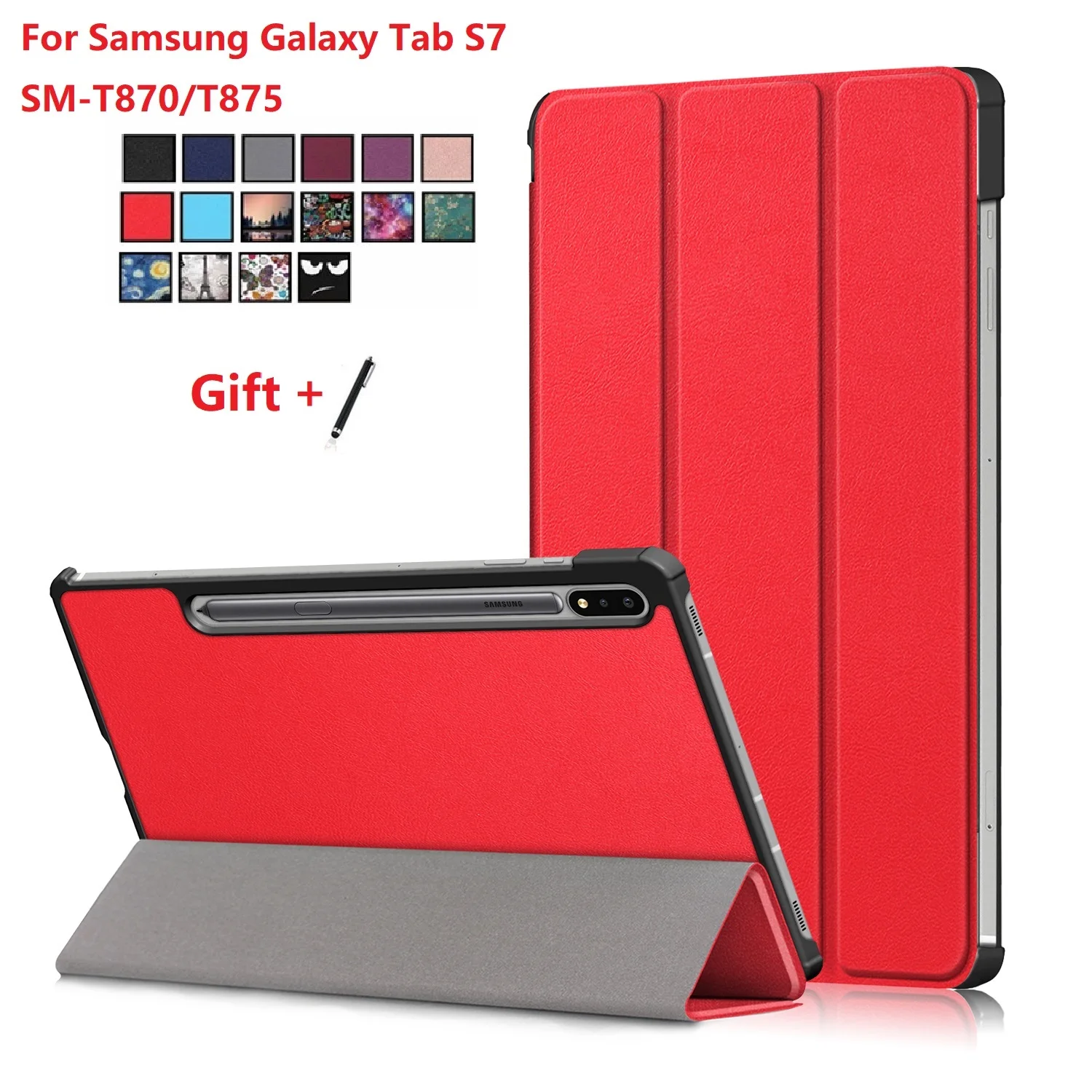 Ultra Slim Case for Samsung Galaxy Tab S7 11'' 2020 SM-T870 T875 Hard Shell Protective Adjustable Stand Cover with Stylus pen
Ultra Slim Case for Samsung Galaxy Tab S7 11'' 2020 SM-T870 T875 Hard Shell Protective Adjustable Stand Cover with Stylus pen