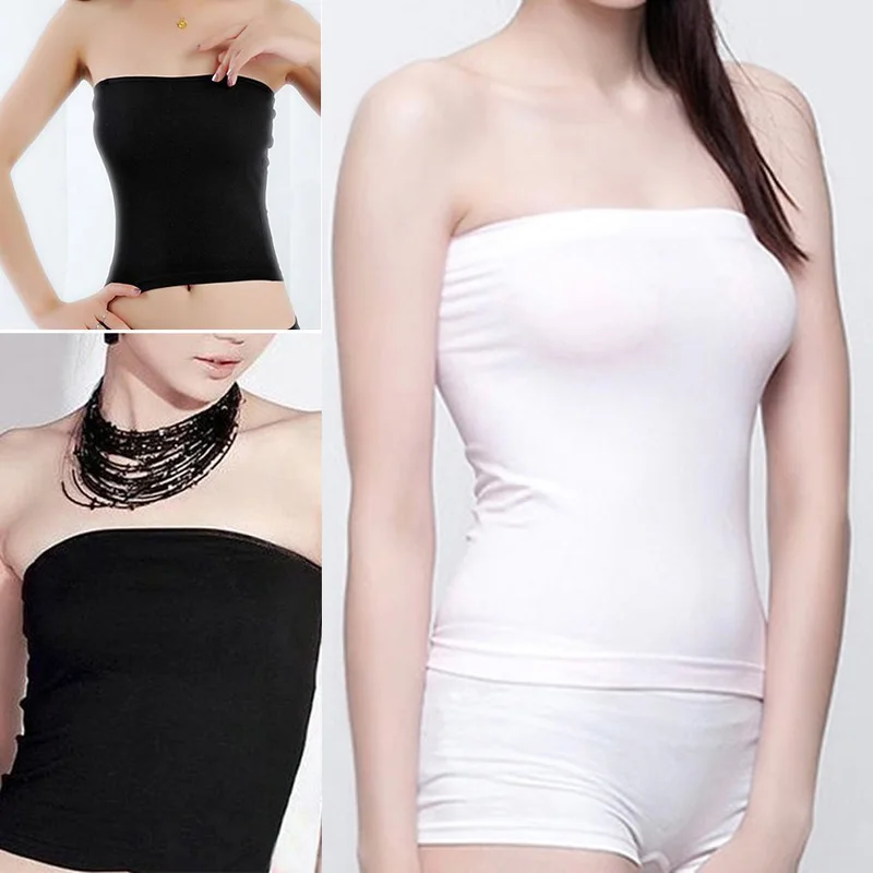 Fashion Basic Layering Stretch Plain Strapless Tube Top Seamless Sleeveless Tee Tube Removable Stretchy Tube Top
Fashion Basic Layering Stretch Plain Strapless Tube Top Seamless Sleeveless Tee Tube Removable Stretchy Tube Top