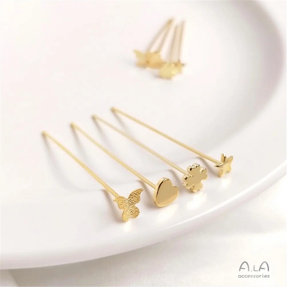 14K accessories T-shaped needle pentagram core butterfly dropper flat needle DIY handmade finishing material
14K accessories T-shaped needle pentagram core butterfly dropper flat needle DIY handmade finishing material