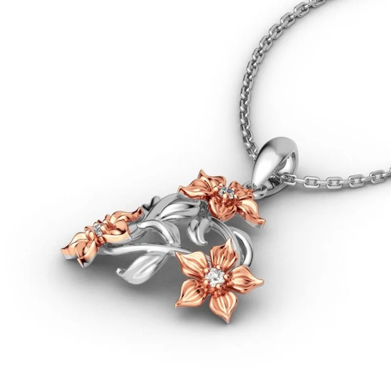 New Fashion Creative Rose Five Leaf Flower Pendant Garland Necklace Women's Romantic Popular Banquet Charm Jewelry Gift
New Fashion Creative Rose Five Leaf Flower Pendant Garland Necklace Women's Romantic Popular Banquet Charm Jewelry Gift