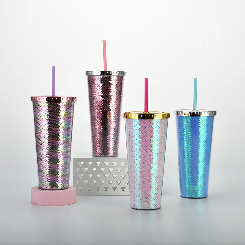 Creative Double-layer Plastic Cup Glitter Straw Cup Straight Cup Sports Portable Summer Cold Drink Cup Can Be Customized Logo
Creative Double-layer Plastic Cup Glitter Straw Cup Straight Cup Sports Portable Summer Cold Drink Cup Can Be Customized Logo