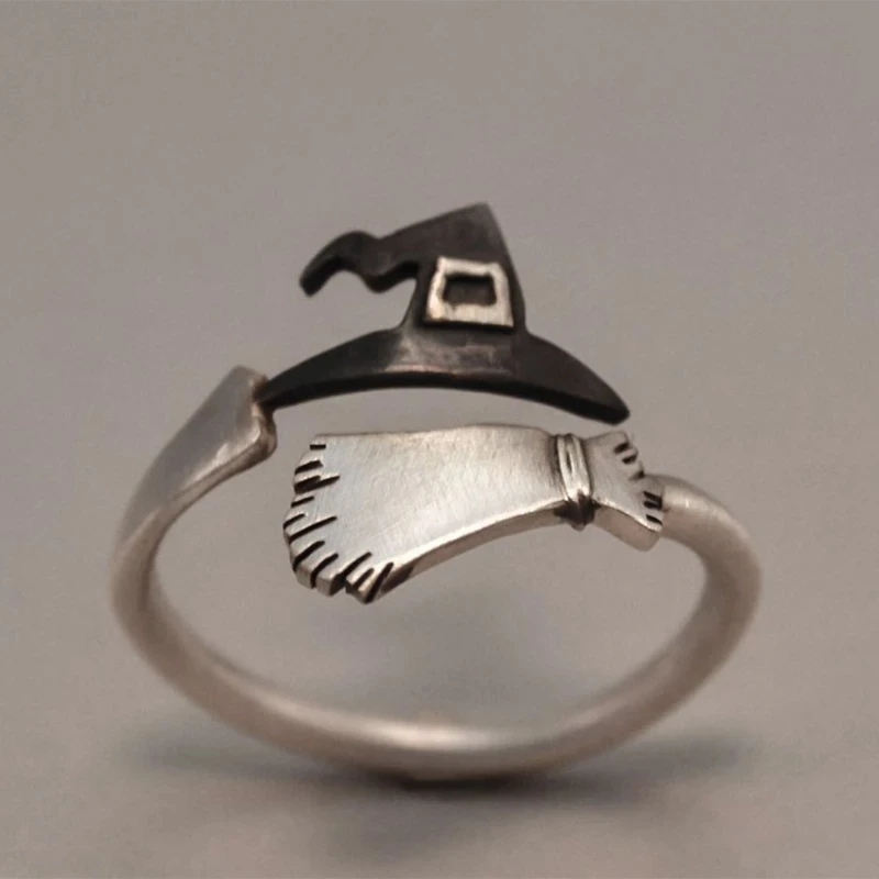 1pc Unisex Halloween Ghost Witch Broom Finger Ring Open Rings Party Cosplay Jewelry
1pc Unisex Halloween Ghost Witch Broom Finger Ring Open Rings Party Cosplay Jewelry