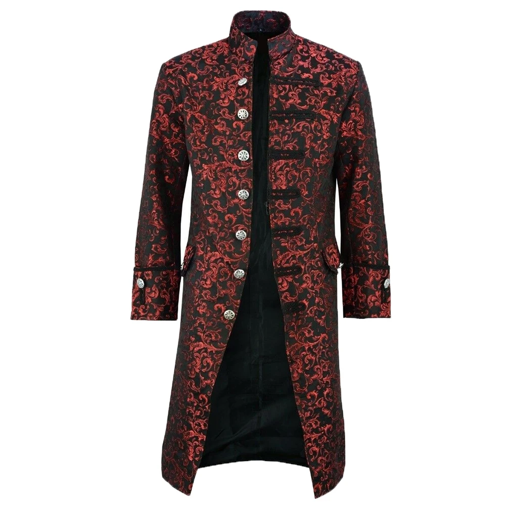 Gothic New Men's Vintage Tailcoat Jacket Gothic Steampunk Long Sleeve Jacket Dress Jacket Halloween Casual Button Clot
Gothic New Men's Vintage Tailcoat Jacket Gothic Steampunk Long Sleeve Jacket Dress Jacket Halloween Casual Button Clot