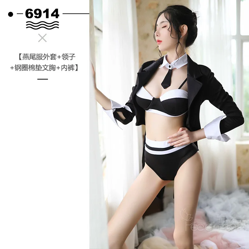 Lovely Cosplay Costumes for Women Sweet Costumes Black Tuxedo Bra Underwear Sexy Female Magician Sissy Halloween Suit for Women
Lovely Cosplay Costumes for Women Sweet Costumes Black Tuxedo Bra Underwear Sexy Female Magician Sissy Halloween Suit for Women