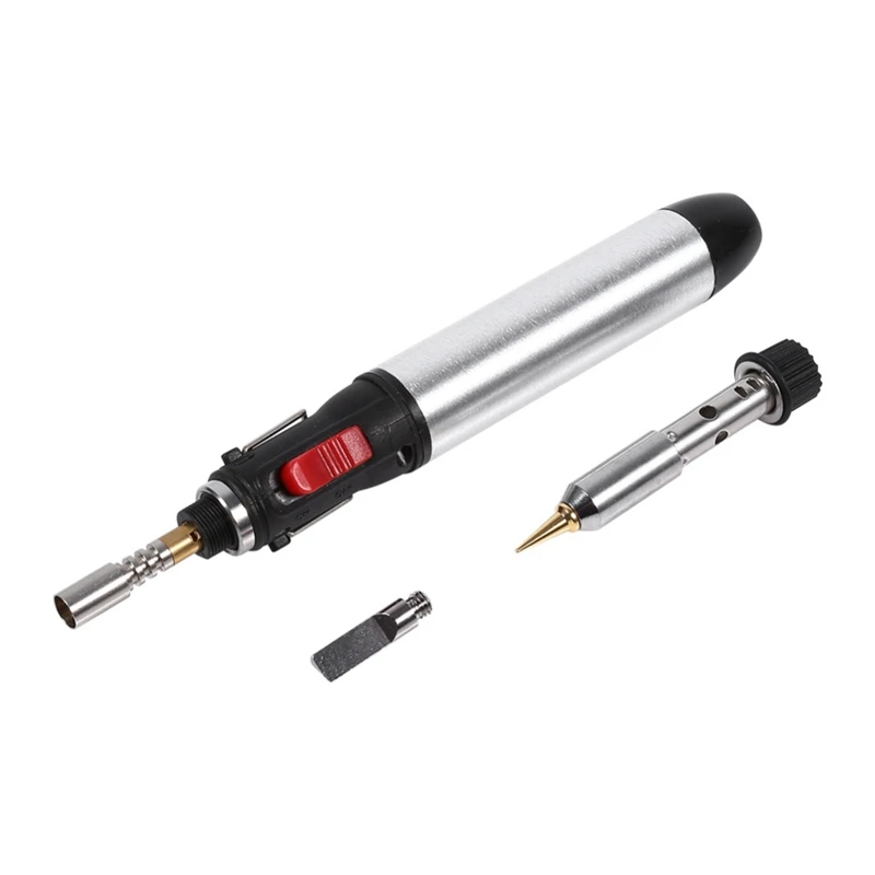 4 in 1 Cordless Butane Gas Soldering Iron Pen Kit Temperature Adjustable Welding Torches Tool Hot Air Soldering Station
4 in 1 Cordless Butane Gas Soldering Iron Pen Kit Temperature Adjustable Welding Torches Tool Hot Air Soldering Station