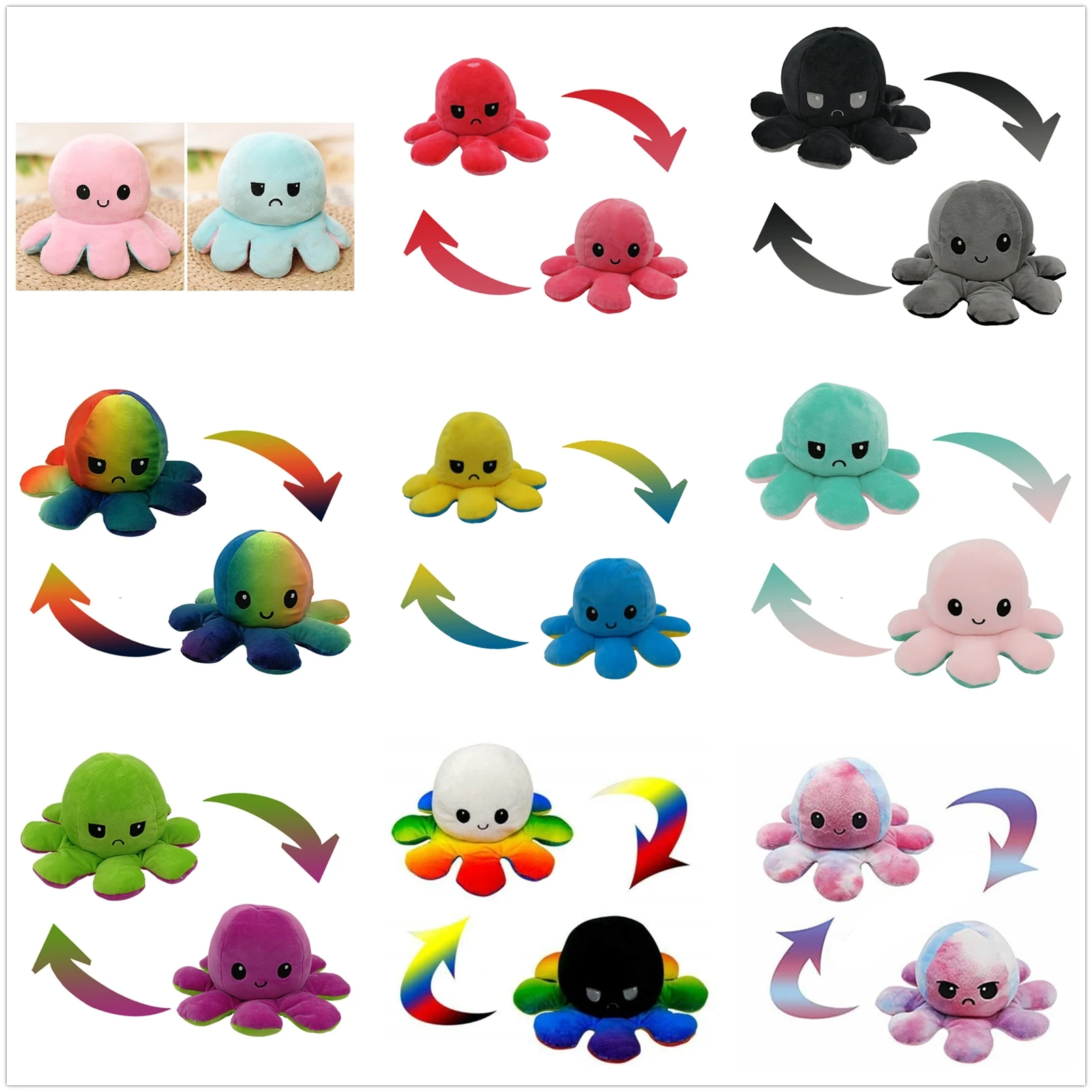 Doll Stuffed Emotional New Flip Plush supplies Home Stuffed Flip supplies Double-sided Home Toy Kids pulpo Octopus Crossing
Doll Stuffed Emotional New Flip Plush supplies Home Stuffed Flip supplies Double-sided Home Toy Kids pulpo Octopus Crossing