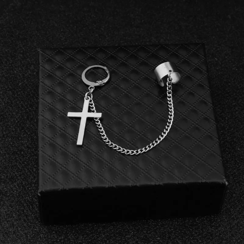 Classic Metal Cross Men and Women Earrings Korean Fashion Cross Chain Earrings Ornament Wholesale
Classic Metal Cross Men and Women Earrings Korean Fashion Cross Chain Earrings Ornament Wholesale