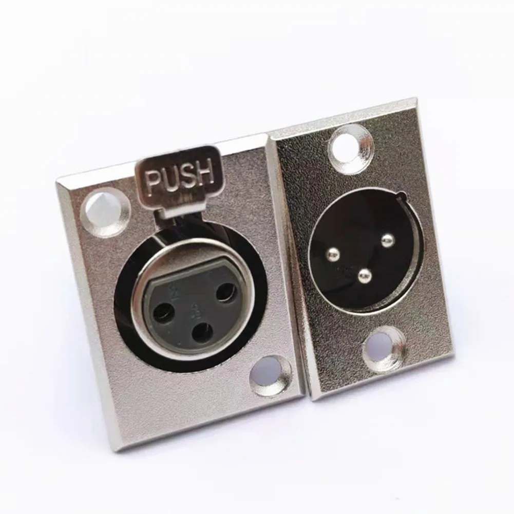 2Pcs 3 Pin XLR Male Female Socket Jack Panel Mount Chassis Mic Jack Audio Connectors For Patch Bay Square Snake Cable Housing
2Pcs 3 Pin XLR Male Female Socket Jack Panel Mount Chassis Mic Jack Audio Connectors For Patch Bay Square Snake Cable Housing