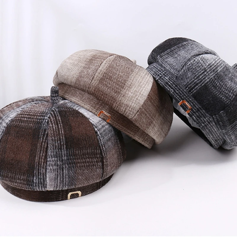 Fashion Plaid Painter Hat Beret Newsboy Hat Octagonal Hat for Spring Autumn Winter Daily Wearing for Women Men Girl Boys
Fashion Plaid Painter Hat Beret Newsboy Hat Octagonal Hat for Spring Autumn Winter Daily Wearing for Women Men Girl Boys
