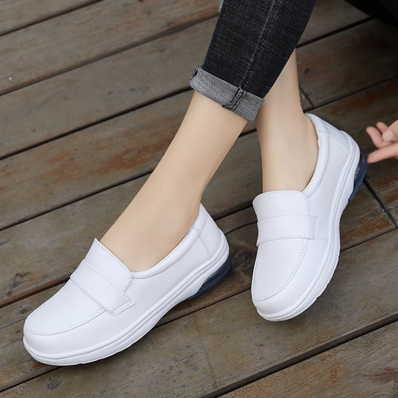 EOFK Women Loafers Shoes Casual Flats Leather Air Cushion Comfortable White Autumn Sneakers Slip On Female Footwear
EOFK Women Loafers Shoes Casual Flats Leather Air Cushion Comfortable White Autumn Sneakers Slip On Female Footwear