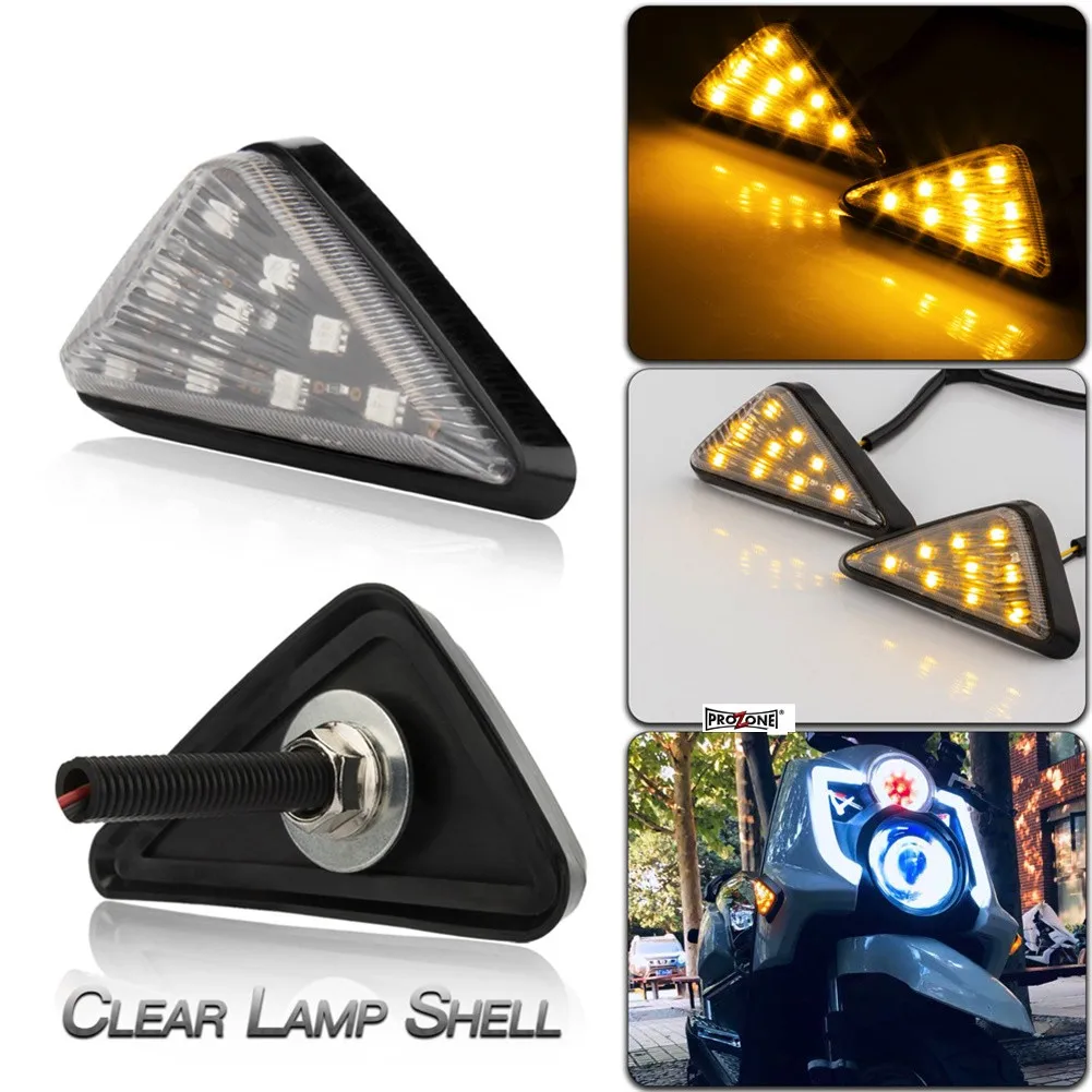 2 Pcs Motorcycle Turn Signal Lamps Triangle Flush Lights 12V LED Smoke Amber Waterproof Lamps Universal Motorcycle Parts
2 Pcs Motorcycle Turn Signal Lamps Triangle Flush Lights 12V LED Smoke Amber Waterproof Lamps Universal Motorcycle Parts