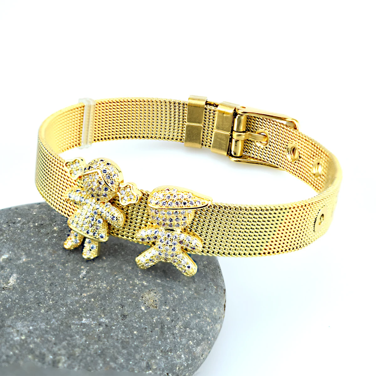 CZ Boy Love Girl Charm Bracelet Stainless Steel Mesh Bangle Couple Bracelets for Women Lover Family Wedding Jewelry
CZ Boy Love Girl Charm Bracelet Stainless Steel Mesh Bangle Couple Bracelets for Women Lover Family Wedding Jewelry