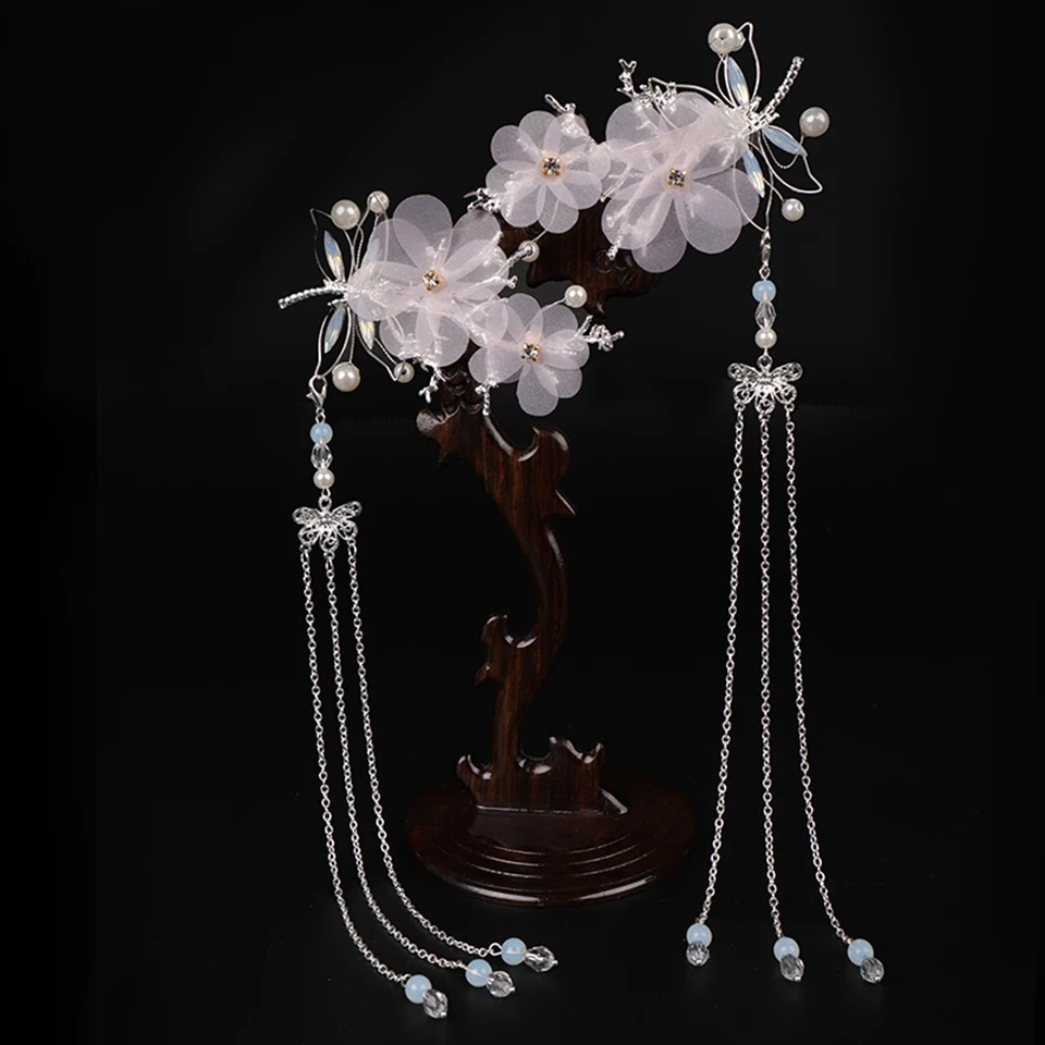 Chinese Traditional Hair Accessories Butterfly Flower Hairpins Rhinestone Long Tassel Hair Clip for Women Headwear
Chinese Traditional Hair Accessories Butterfly Flower Hairpins Rhinestone Long Tassel Hair Clip for Women Headwear