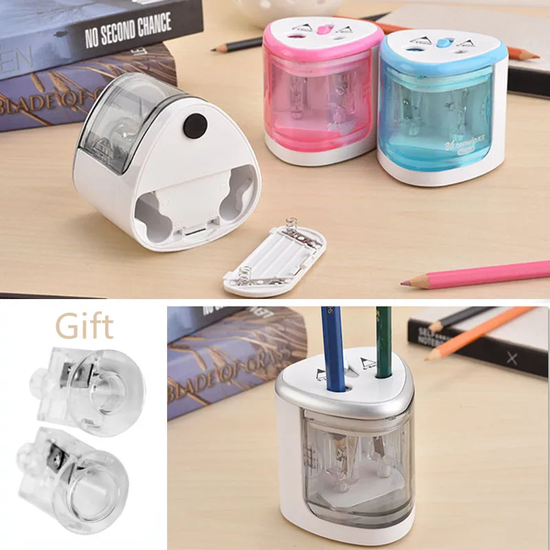 New Automatic Pencil Sharpener 2 Double Holes Electric Pencil Sharpener Pen Knife School Office Supplies Stationery Student Gift
New Automatic Pencil Sharpener 2 Double Holes Electric Pencil Sharpener Pen Knife School Office Supplies Stationery Student Gift