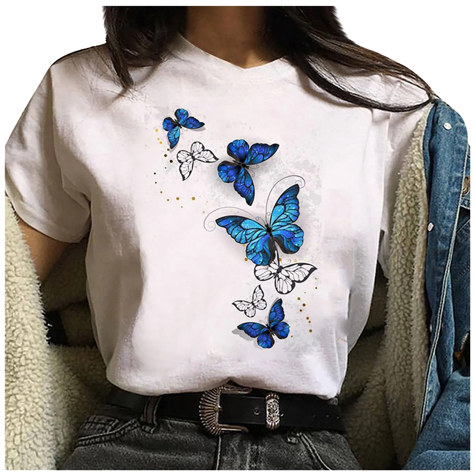 Harajuku Women T Shirt Red and Black Butterfly Print Tshirt Heart T Shirt Female Short Sleeve Tops Tee Fashion Women T-shirts
Harajuku Women T Shirt Red and Black Butterfly Print Tshirt Heart T Shirt Female Short Sleeve Tops Tee Fashion Women T-shirts