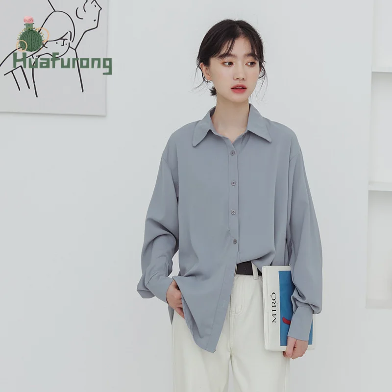 Spring and Summer 2021 Solid Color Shirt Female Design Ins Style Loose Pure Turn-down Collar Blouse With Buttons Women Top
Spring and Summer 2021 Solid Color Shirt Female Design Ins Style Loose Pure Turn-down Collar Blouse With Buttons Women Top