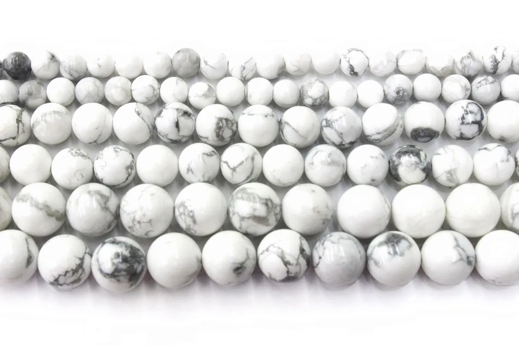Natural White Turqouise Howlite Round Loose Beads Strand 4/6/8/10/12MM For Jewelry DIY Making Necklace Bracelet
Natural White Turqouise Howlite Round Loose Beads Strand 4/6/8/10/12MM For Jewelry DIY Making Necklace Bracelet