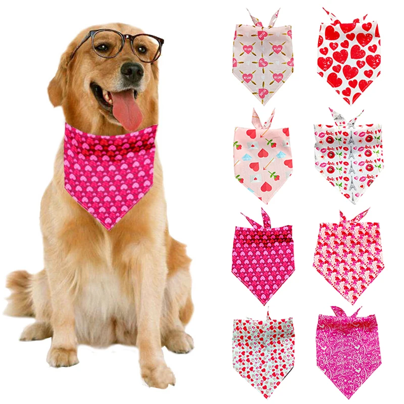 Valentine's Day Pet Bandana Love Heart Dog Accessories For Large Dog Scarf Labrador Doberman Bibs Cute Pet Triangle Scarf
Valentine's Day Pet Bandana Love Heart Dog Accessories For Large Dog Scarf Labrador Doberman Bibs Cute Pet Triangle Scarf