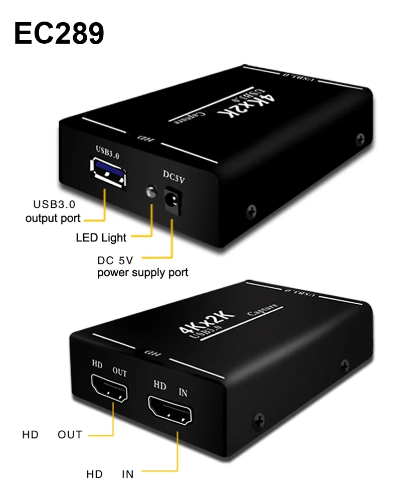 4K x 2K USB3.0 1080P 60FPS совместимому с HDMI Карта видеозахвата Запись коробка для MAC OS Windows