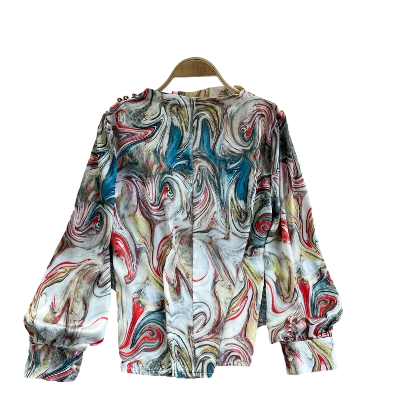2021 Summer New Style Vertical Texture Temperament Vestidos Female Chiffon Retro Lantern Sleeve Blusa Lazy Flower Shirt GK148 
2021 Summer New Style Vertical Texture Temperament Vestidos Female Chiffon Retro Lantern Sleeve Blusa Lazy Flower Shirt GK148