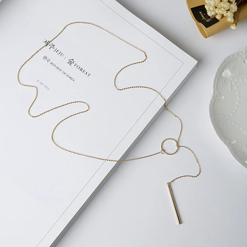 SNCSDK 2020 trend Double circle vertical stick Women necklace female chain interspersed Y-shaped long simple fashion accessories
SNCSDK 2020 trend Double circle vertical stick Women necklace female chain interspersed Y-shaped long simple fashion accessories