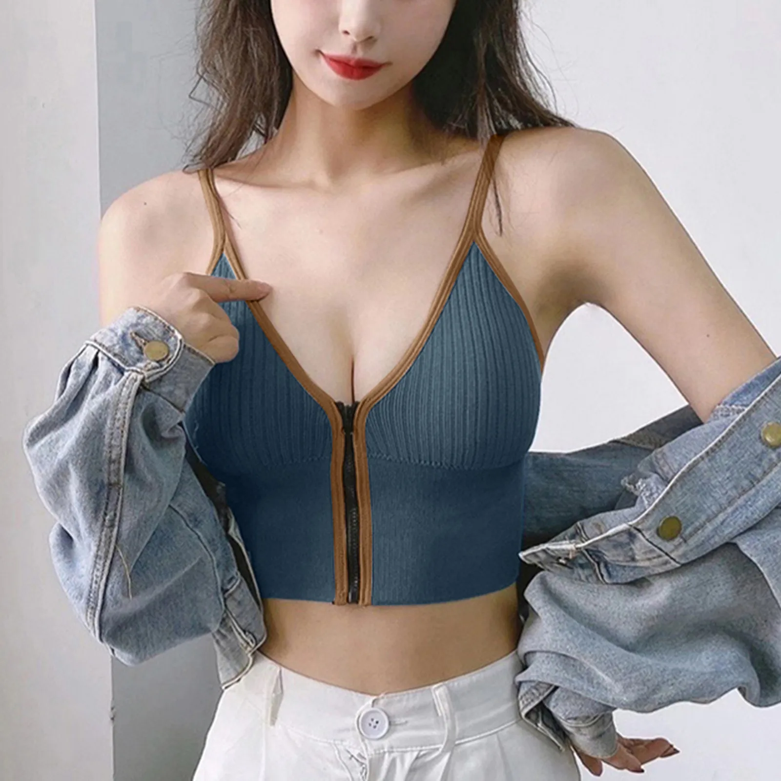 Korean Y2k Tops Women Girls Cute Zip-up Corset Tops Sexy Push-up Sports Camis Tops Femme Open Back Undershirt Crop Tops
Korean Y2k Tops Women Girls Cute Zip-up Corset Tops Sexy Push-up Sports Camis Tops Femme Open Back Undershirt Crop Tops